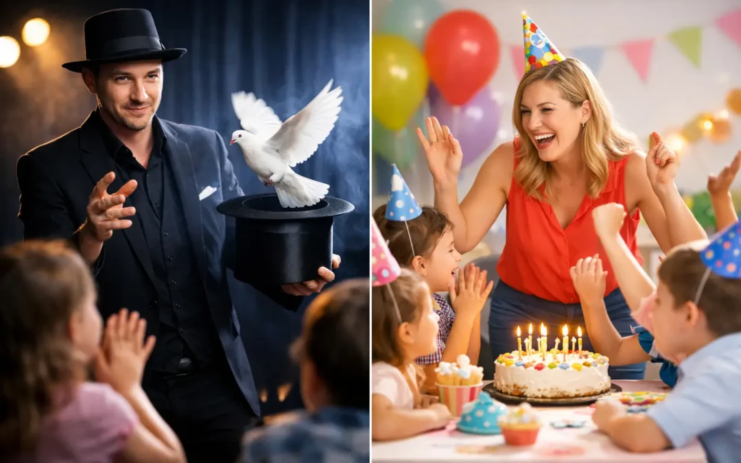 Live Magician Versus Party Host for Birthdays
